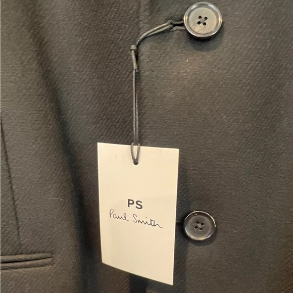 NWT PS Paul Smith Mens SB Overcoat Black Wool Cashmere Sz XXL - Picture 8 of 10